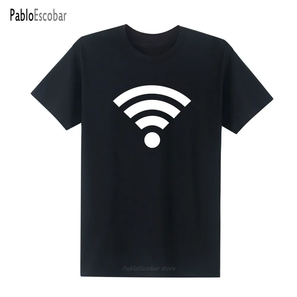 Новая повседневная мужская футболка shubuzhi с бесплатным Wi Fi принтом летняя топы