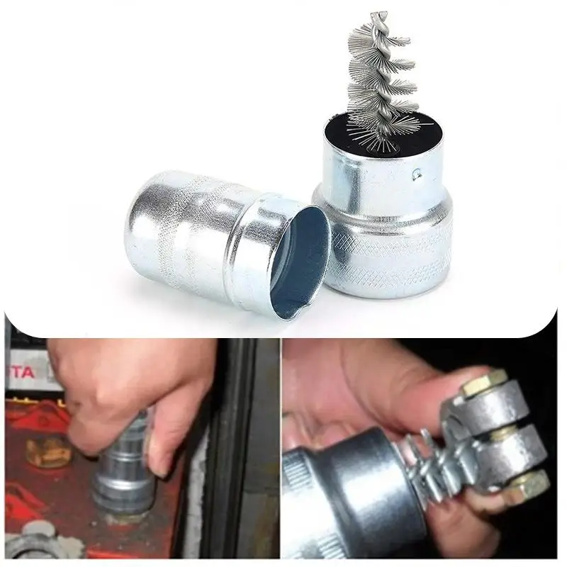 Автомобильный Аккумуляторный пост терминал очиститель грязи и коррозии щетка