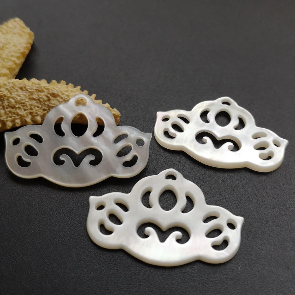 10 шт./лот натуральный полый цветок лотоса перламутровая раковина для ювелирных