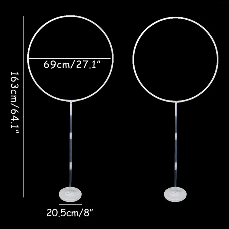 

163X73Cm Cirkel Ballon Boog Frame Ballonnen Standhouder Kit Bruiloft Decoraties 1 Set