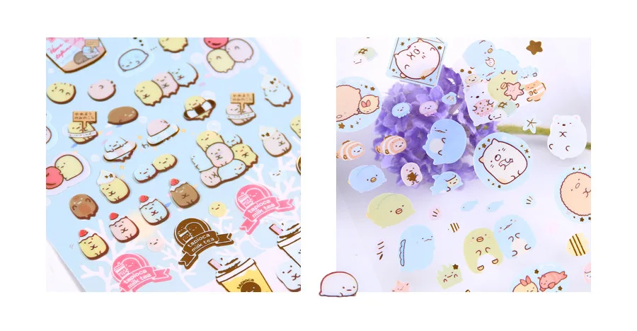 Kawaii Сумико гураши пули журнал декоративные этикетки для скраббукинга наклейки на мобильный телефон канцелярские принадлежности DIY стикеры для альбомов