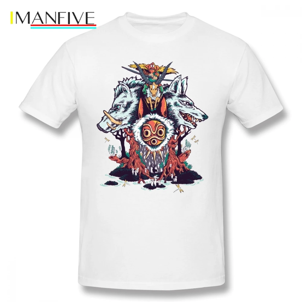 Миядзаки аниме Хаяо фигурка Принцесса Мононоке его Ashitaka футболка мягкая