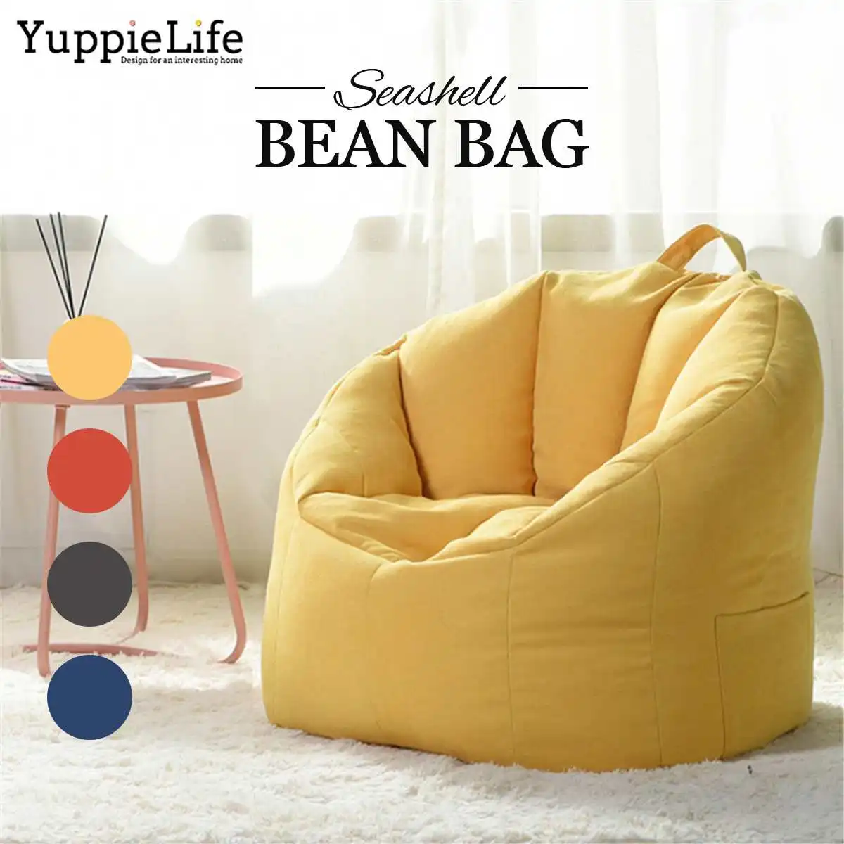 

Large Lazy Bean Bag Sofas Cover Seat Multiple Colors Tatami Puff Relax Lounge Furniture Living Room Chair Comfort Covers