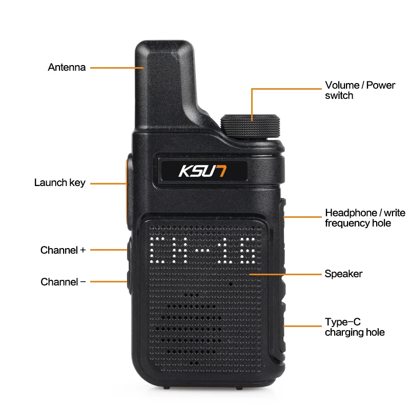 Компактная двухсторонняя радиостанция KSUN X-M6 UHF PMR 446 рация профессиональная