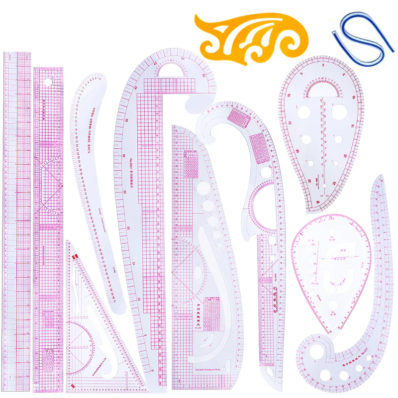 

LMDZ 6/7/8/12Pcs Practical Sewing French Curve Cutting Ruler Measure Dressmaking Tailor Cutting Craft Scale Rule Drawing Tool
