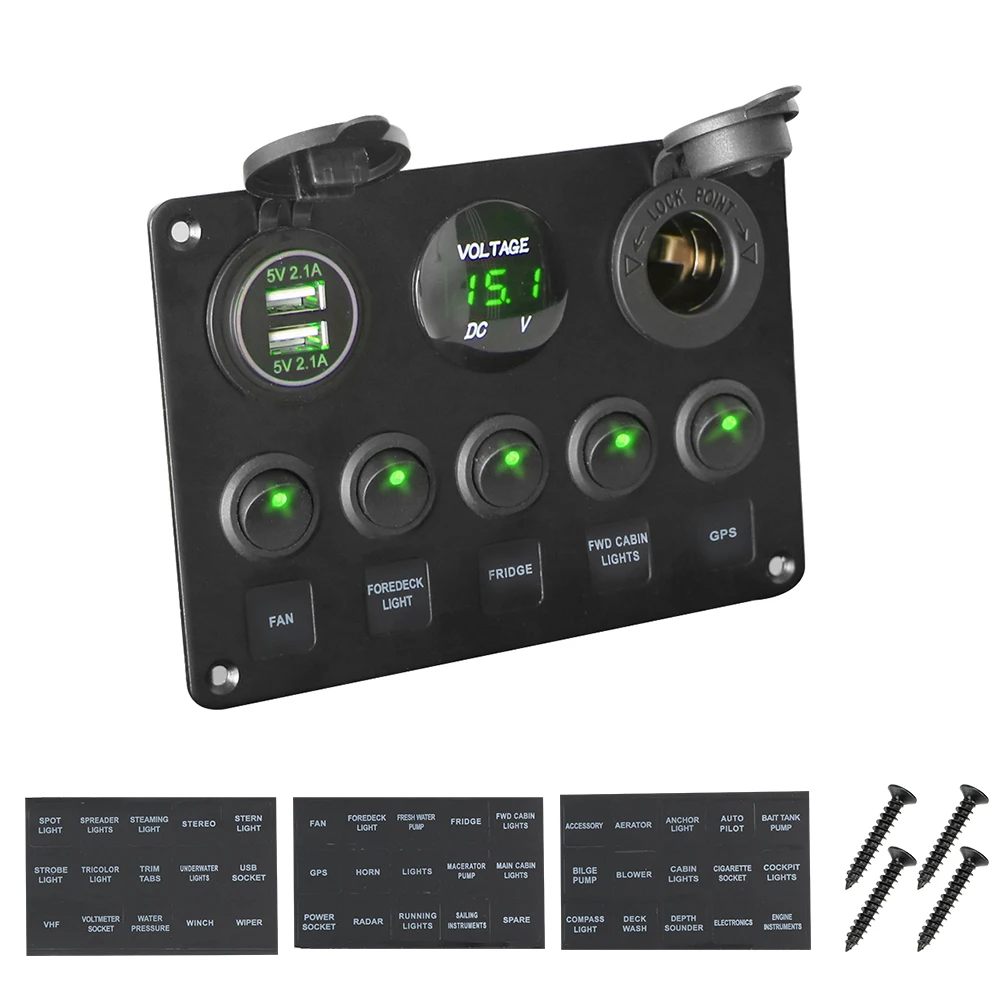 YOSOLO Цифровой вольтметр двойной USB Порты и разъёмы 12V Выход Комбинации