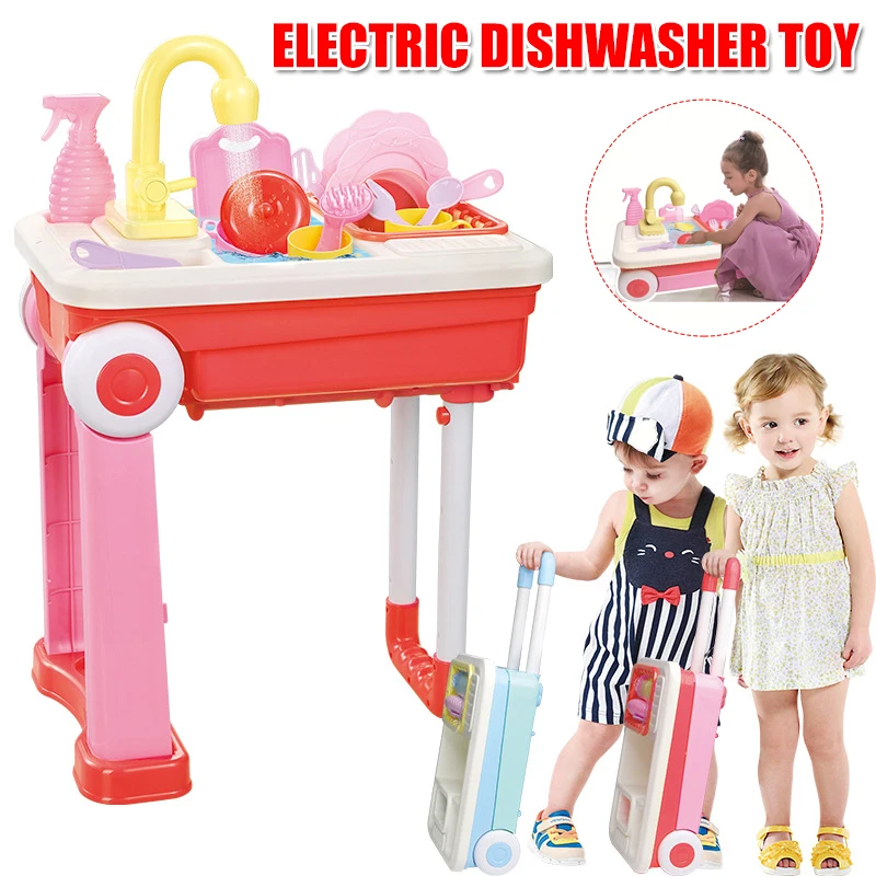 

Новый Кухонный Игровой набор для ролевых игр, детский набор для мытья посуды, рождественский подарок для детей 2 лет, Прямая поставка