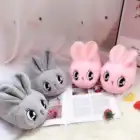 Милые тапочки Millffy с милым розовым кроликом и серым кроликом; Плюшевые тапочки с мультяшными животными; Женские зимние теплые домашние тапочки с кроликом