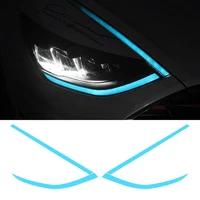 2pcs blue daytime running light drl led stickers car light film modified exterior stickers fit for hyundai sonata dn8 2020 2021