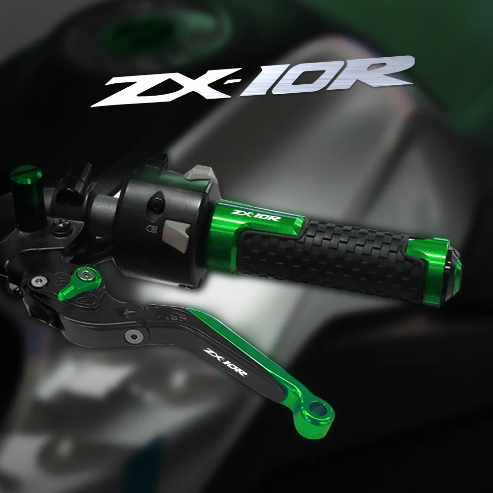 

For Kawasaki ZX10R ZX 10R ZX 10 R 2004 2005 2006-2015 Motorcycle Aluminum Brake Clutch Levers Handlebar Hand Grips Accessories