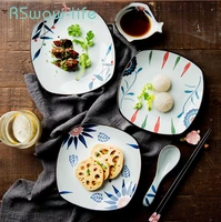 household japanese ceramic plate personality fruit plate creative charger plate bone china serving dishes for kitchen supplies