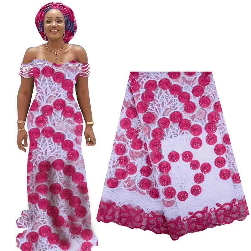 2019 новейшая африканская кружевная ткань с вышивкой Высокое качество шнур