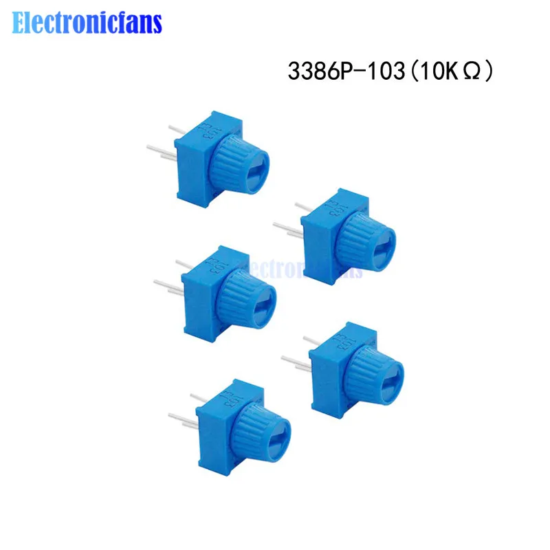 

Резистор потенциометра Trimpot 3386P-1-103, 10 кОм, 10 кОм, 5 шт.