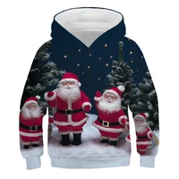2021 kids hoodie 3d printed christmas sweatshirt long sleeve children cloth boysgirls santa child cool tops pullover
