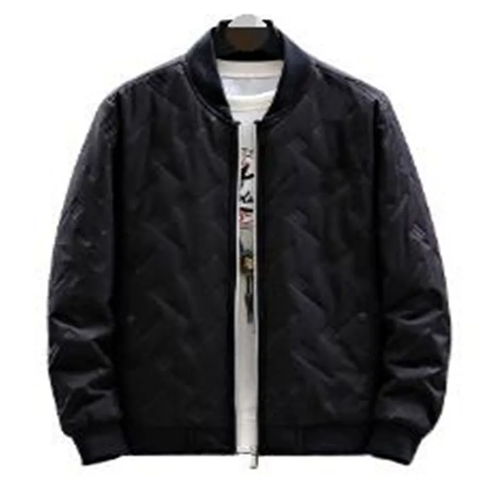 Gola de Moda Casual com Zíper de Manga Inverno Coreano Masculina Algodão Acolchoado Cabolsa Comprida Outwear Topos Cabolsas