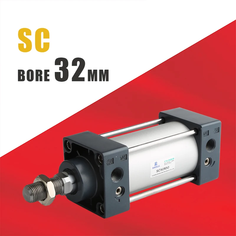 Фото - SC32 cylinder magnet pneumatic cylinder standard cylinder double acting  32mm stroke 25-500mm SC32-25 SC32×50 SC32*75 cylinder single ear fixed seat bracket for f sc32 40 50 60 80 100ca cb