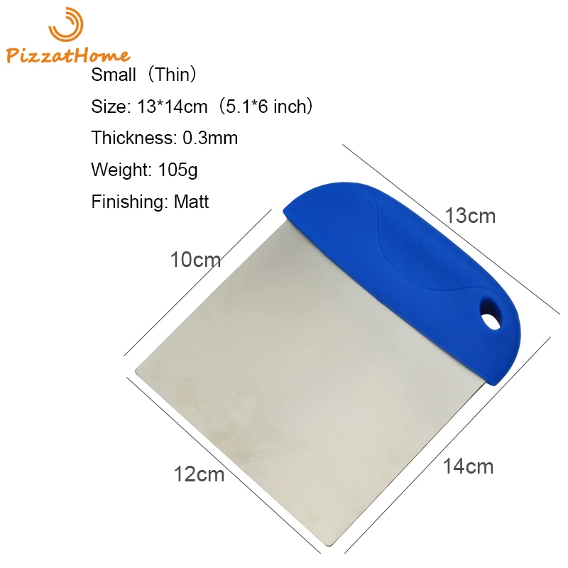 Нож для пиццы PizzAtHome из нержавеющей стали приготовления еды скребок с резиновой