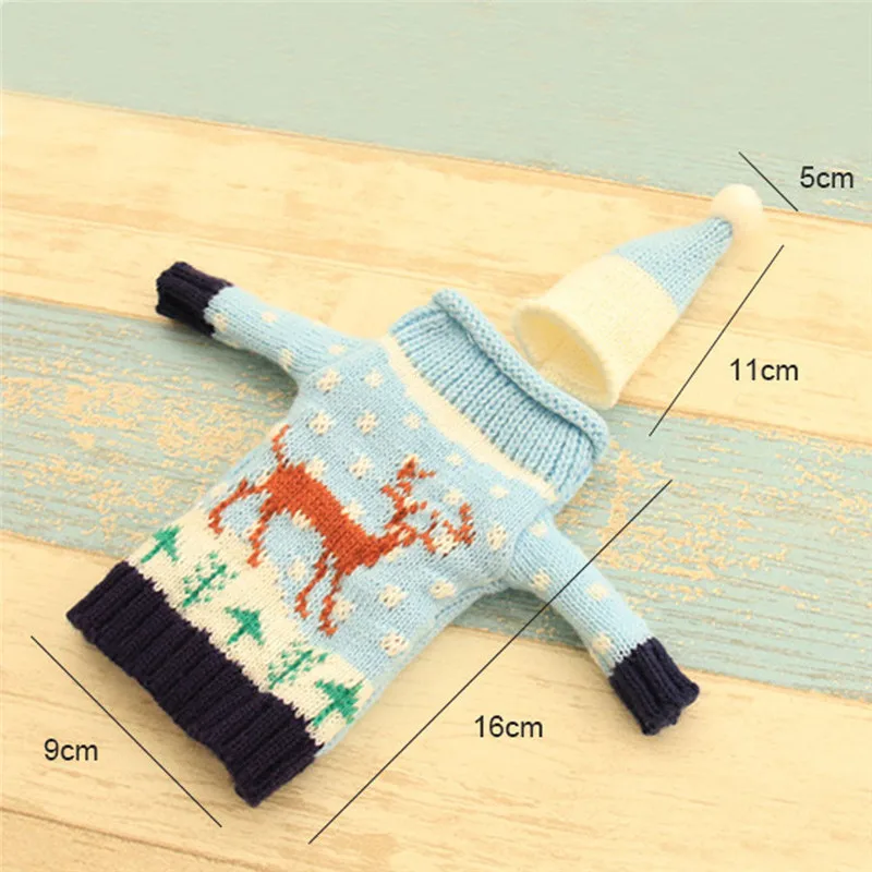 Счастливого Рождества бутылки вина крышки Олени Санта-Клауса на Рождество