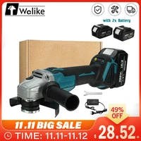 wolike 125mm 4 speed rechargable electric angle grinder grinding cordless 388vf brushless power tool machine for makita battery