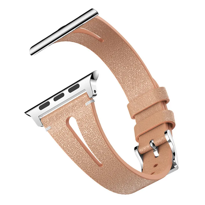 Дизайн для наручных часов Apple Watch серии 1/2/3/4/38 40 мм роскошный кожаный джинсовые браслетный ремешок для часов для подарков 135 мм-205 мм - Цвет ремешка: rose gold