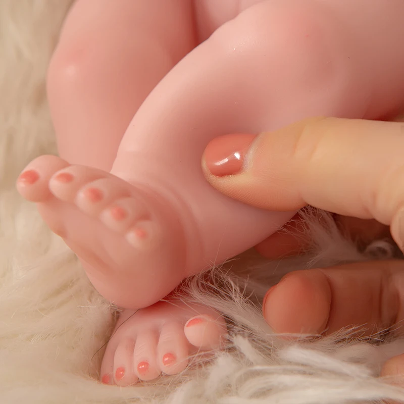 Закрытые глаза 10 дюймов 25 см силиконовый винил Reborn Реалистичная кукла ручной