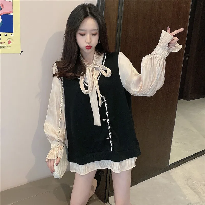 Новинка 2020 женские модные рубашки из двух частей весенние облегающие Топы в