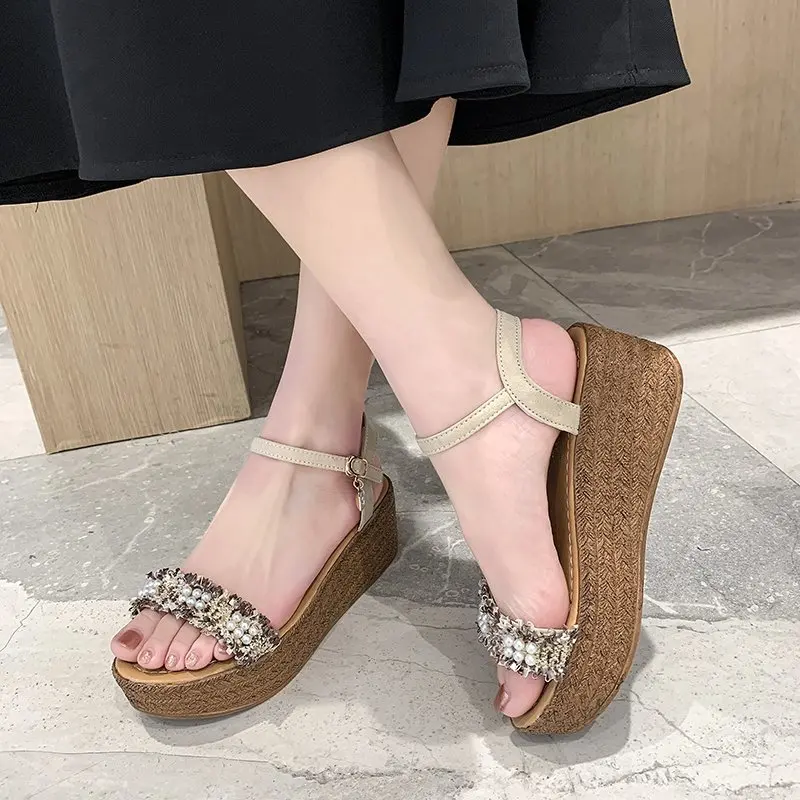 

Black Platform Sandals Women 2021 Summer Classic Gladiator Sandals Fashion Comfortable Ladies Beach Casual Flat Shoes