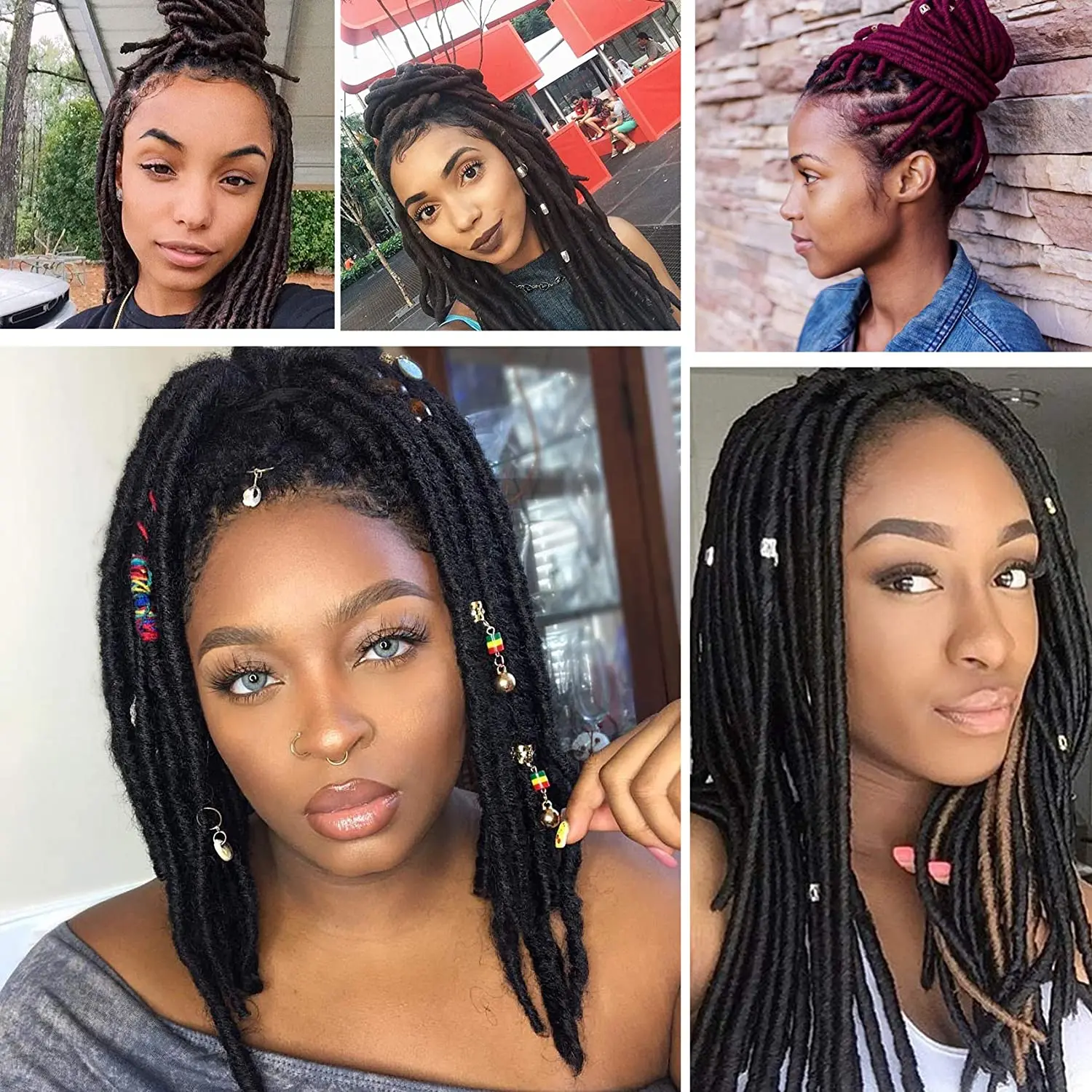 

Dreadlocks Crochet Braids Soft Faux Locs Crochet Hair Synthetic Braiding Hair 14inches Goddess Locs Crochet Hair Braids