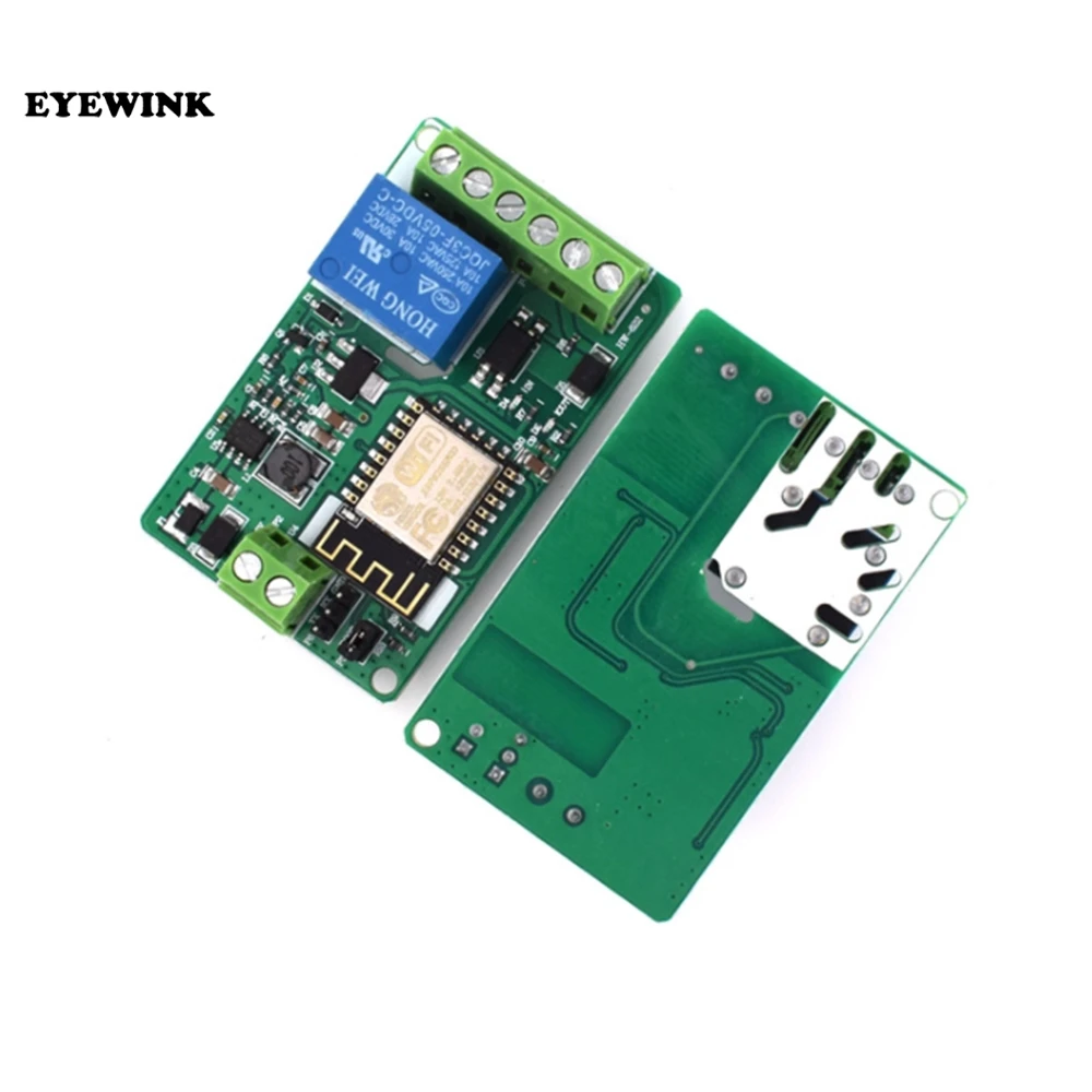 ESP8266 Relay Module 10A 220V Network WIFI Input DC 7V~30V 4 Layers Board TVS Automatic Protection | Электронные компоненты и