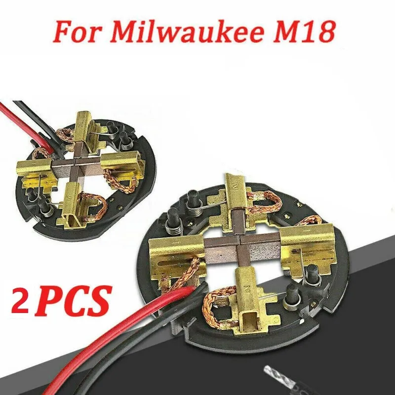 

2PCS 112mm 18V Components Carbon Brushes Kits For Milwaukee C18PD C18ID HD18PD 2650-20 Power Tool Adapter Carbon Brush Holder