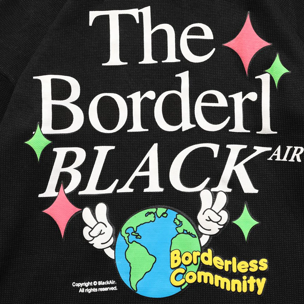 Свитер Мужской трикотажный в стиле хип-хоп с надписью Earth | Мужская одежда