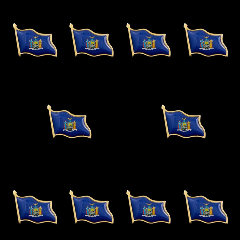 10 шт. значок на лацкан с эмблемой флага штата Нью Йорк|Булавки и значки| |