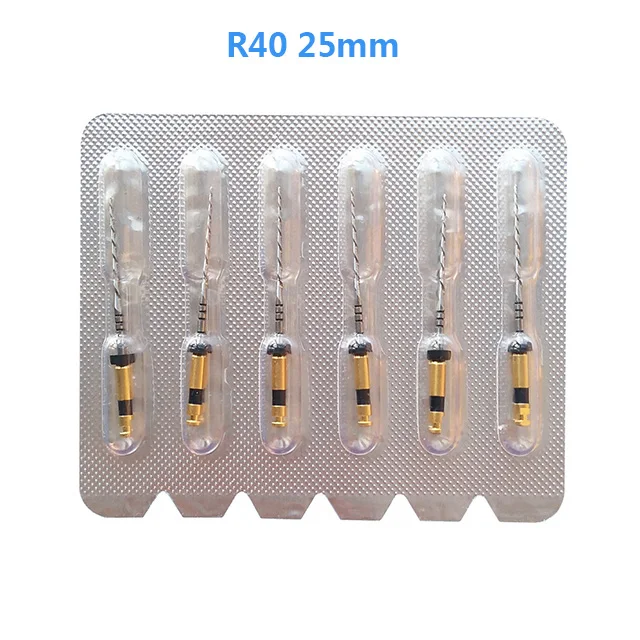 Black R40 25mm Стоматологические красные файлы Reciproc Reciprocing R25 Стоматологические ротационные файлы Эндодонтические файлы NITI Используются для стоматологического аппарата корневых каналов Эндо-инструмент - Цвет: Black R40 25mm