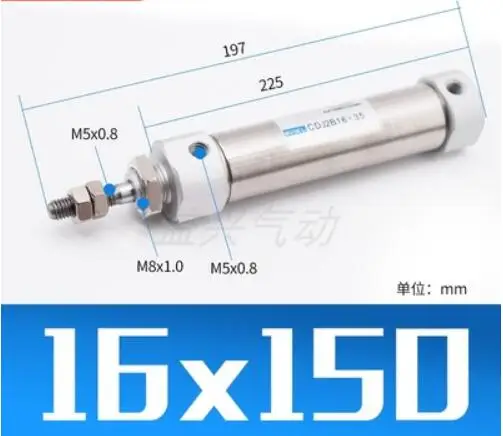 

VIDONIA CDJ2B16 мини пневмоцилиндр 16мм