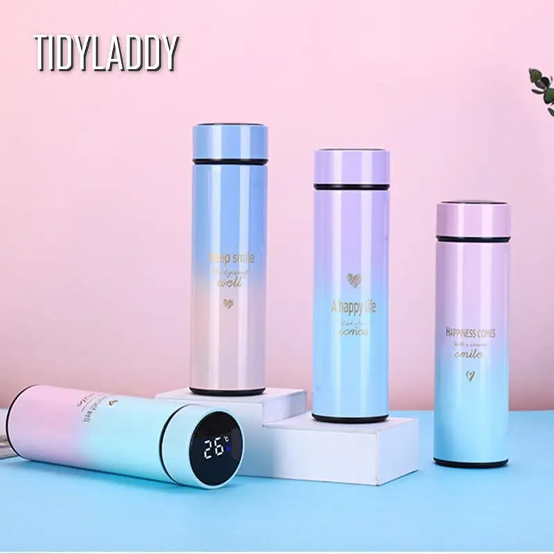 

Logo Customization Intelligent Thermos Display Smart Water Bottle Keep Hot And Cold Coffee Cup 500ml Stainless Steel Kettle