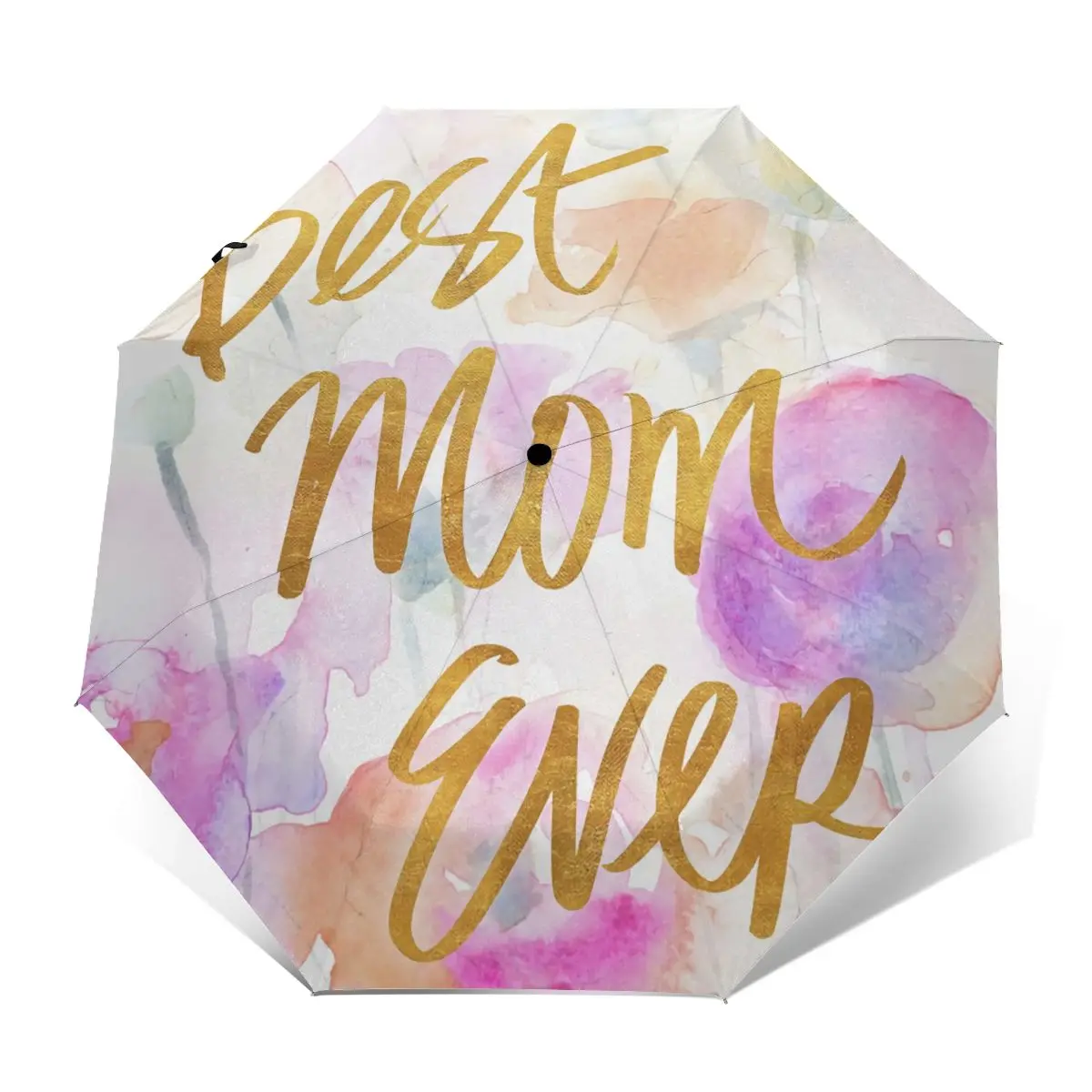 

Mom Umbrella Auto UV Protection Umbrella Beautiful Print Backpack Lightweight Umbrella