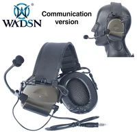 wadsn comtac ii tactical headsets for airsoft no noise reduction softair headphones fit military radio aviation earphones