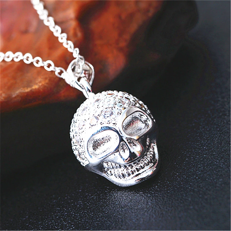 Модная серебряная подвеска персональная темпераментная девушка Череп