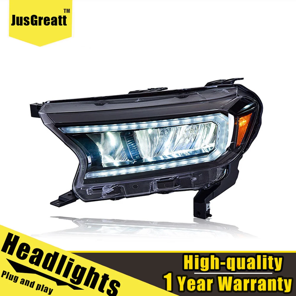 

A Pair For ford ranger LED Headlights 2016-2019 ranger HID Head Lamps Bi Xenon Beam Fog Daytime Running Lights Dynamic Turn
