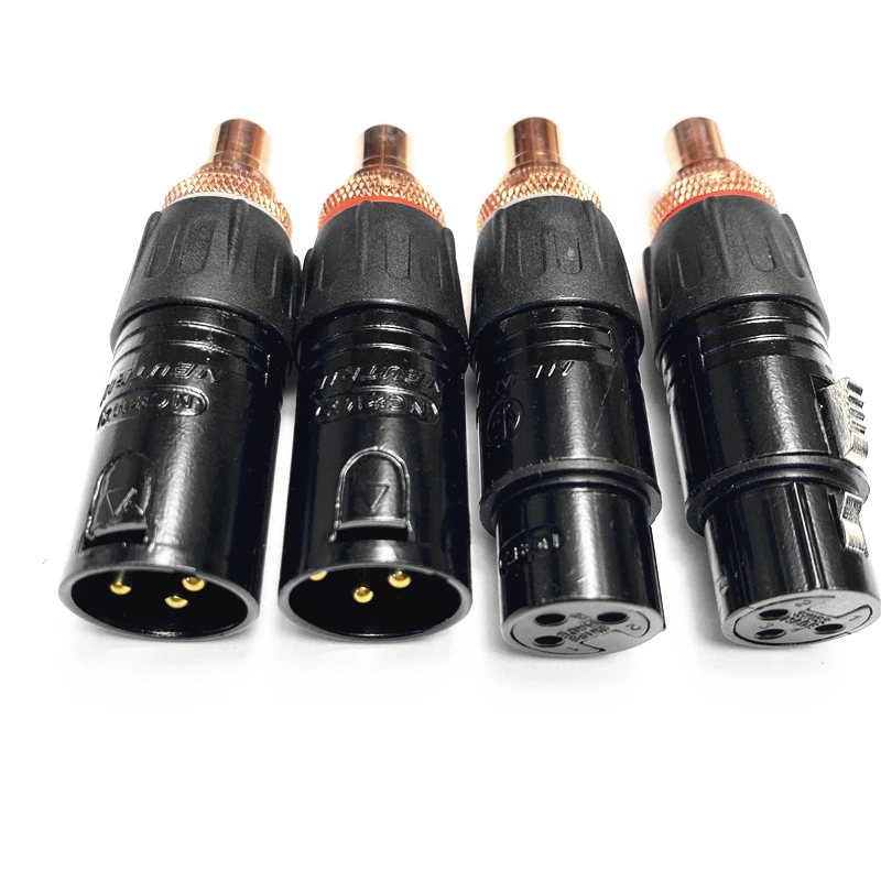 Neutrik XLR к гнездовому адаптеру RCA позолоченный красный разъем для аудиоразъема HIFI-(