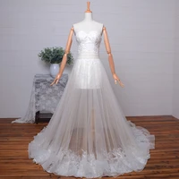 sweetheart 2 piece prom evening gown 2018 vestido de festa woman appliques lace detachable skirt mother of the bride dresses