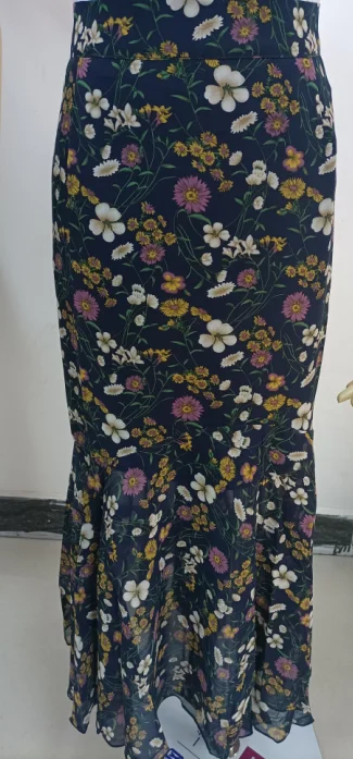 

High Waist Mermaid Chiffon Skirt Women Flower Print Skirt Womens Summer 2021 Beach Women's Floral Skirts A Line Korean Style