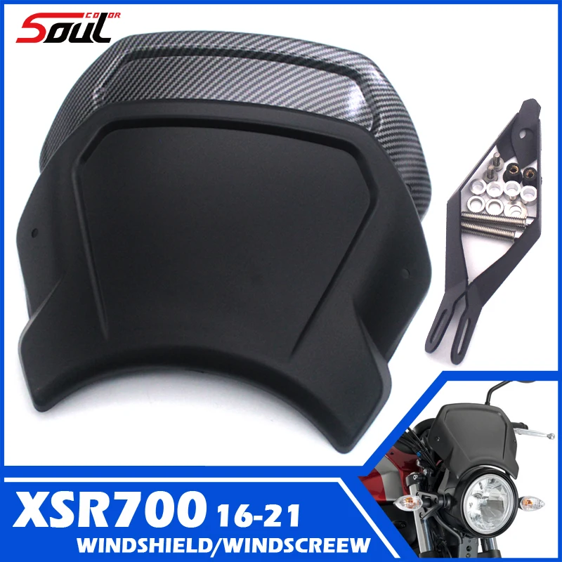 

Motorcycle Sports Windscreen Visor Windshield Frontal Plate Fits For YAMAHA XSR700 XSR 700 2016 2017 2018 2019 2020 2021 2022
