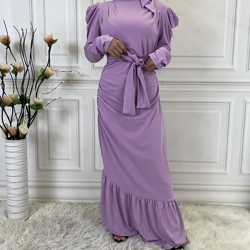 2020 Новое модное мусульманское исламское платье со складками в Дубае женское