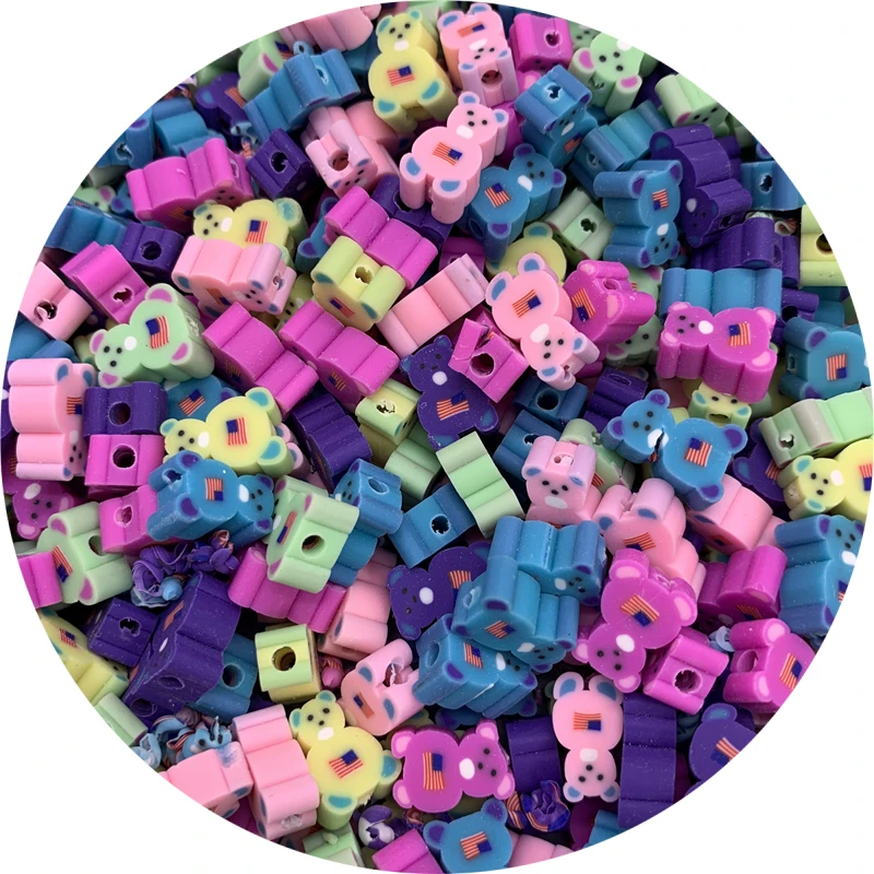 Разделительные бусины 30 шт./лот 10 мм глиняные разноцветные для изготовления