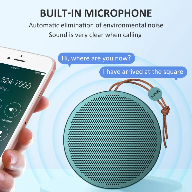 bluetoothe 5 0 speakerhuge sound with intense bassipx6 waterproofclear treblewireless hifi portable speakersupport tf card free global shipping