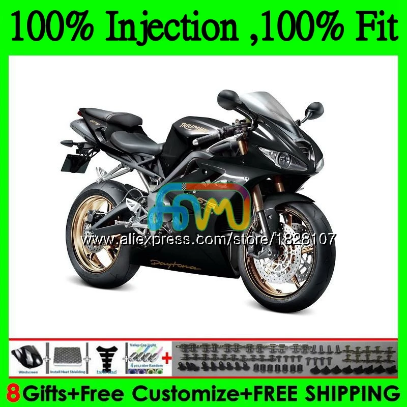 

OEM Body For Triumph Daytona 675 02 03 04 05 06 07 08 76BS.45 Daytona675 2002 2003 2004 2005 2006 2007 Black grey 2008 Fairing