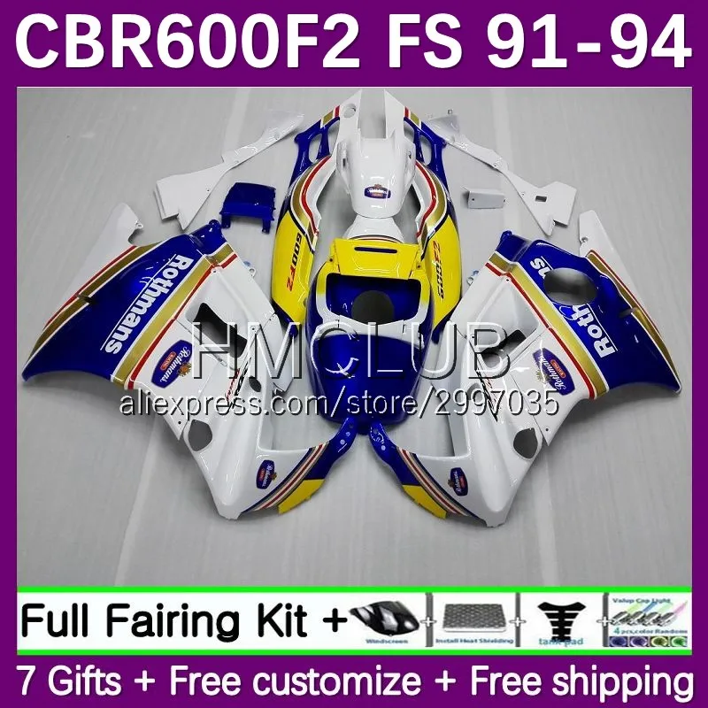 

Body+Tank For HONDA CBR600 CBR 600F2 600 F2 FS CC 1No.10 CBR600F2 1991 1992 1993 1994 CBR600FS 91 92 93 94 Fairings blue glossy