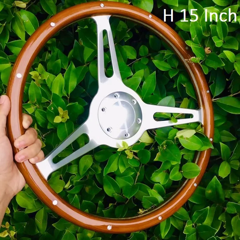 Подходит для Nissan Toyota Santana Jetta классический деревянный руль алюминиевый