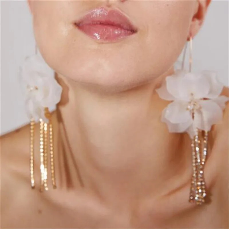 WKOUD геометрические серьги-подвески нового дизайна для женщин прозрачные